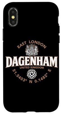 Dagenham East London England Coordinates Label 2C Case for iPhone X/XS