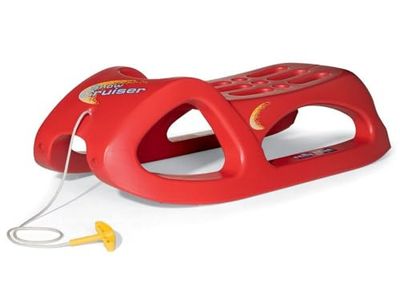 RollyToys rollySnow Cruiser (Couleur rouge, Patins avec rails en acier, avec corde de traction, à partir de 3 ans) 200122