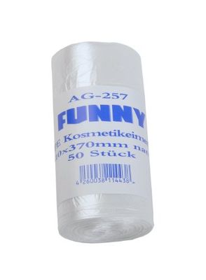 Funny HDPE cosmetica-emmerzak voor licht afval, 310 x 370 mm, transparant, 40 stuks (40 x 50 stuks)