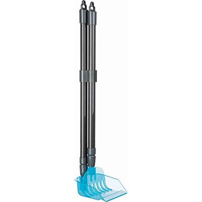 Trixie 23650 Dog Pick Up - Paletta con rastrello, 60-107 cm, Colore: Grigio/Blu