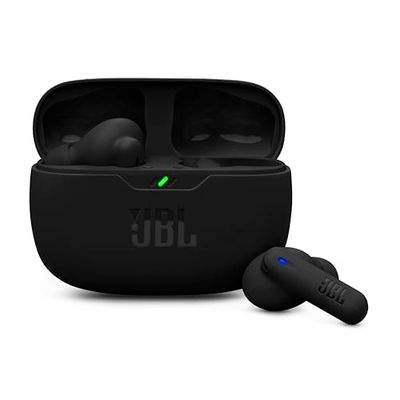 JBL Wave Beam 2 Auricolari Bluetooth True Wireless con Cancellazione del Rumore, 40 Ore di Autonomia, Suono Pure Bass, Smart Ambient, Connessione Multipoint, Design Chiuso a Stick, Nero
