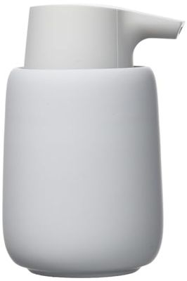 blomus Distributeur de Savon Sono au Look élégant, Distributeur de Savon en céramique H 14 cm, T 9,5 cm, Ø 8,5, V 0,25 l
