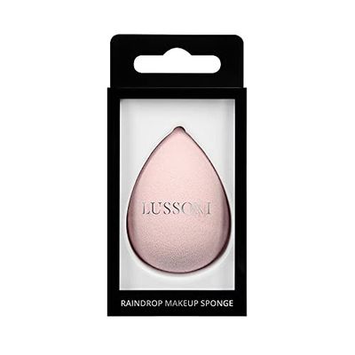 T4B LUSSONI Raindrop Makeup Sponge Pink Esponja de Maquillaje Profesional, Forma de Gota, Perfecta Para Aplicar Base, Correctores En Crema o Líquidos, Sin Látex (Rosa)