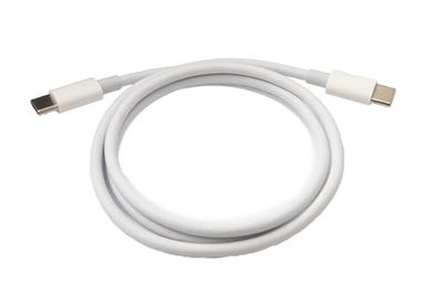 System-S Câble USB 3.1 Gen 2 Type C 100 cm mâle vers mâle 10 Gbit/s 100 W Adaptateur Blanc