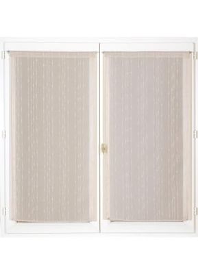 Atout Ciel Pair of Net Curtains 60 x 160 cm Pebble Ready to Hang