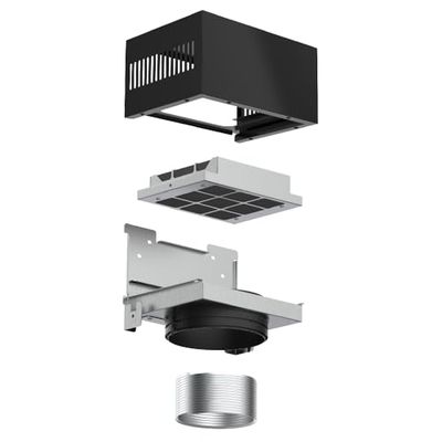 TEKA RBK 15200 L2C (DBB) - Kit de Recirculación, para Filtros Regenerativos con Cubretubos, con Soportes de Anclaje y Filtros de Carbón Activo, Fácil Instalación, Color Acero Inoxidable