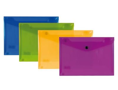 Folder liderpapel dossier Clasp Polypropylene DIN A5 Pack of 4 Assorted Colours