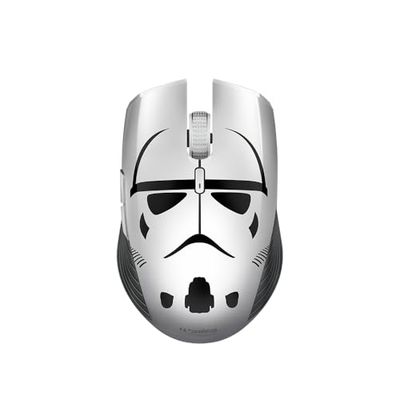 Razer Atheris Stormtrooper Rato ergonómico para jogos, jogo com bateria de 350 horas, sensor ótico de 7200 Dpi, tecnologia de frequência adaptativa de 2,4 Ghz - branco