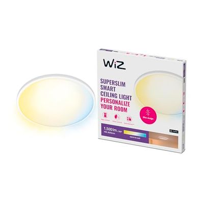 WiZ SuperSlim Ceiling - Tunable White Takplafond, 16W, Vit, 2700-6500 kelvin, dimbar i kallvitt till varmvitt