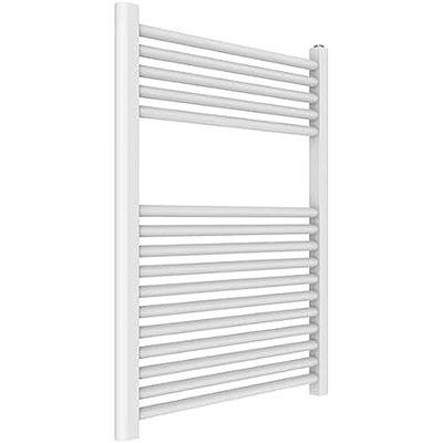 ERCOS calentador de toallas Calentador de toallas de baño Dimensiones 600x770 MM Radiador Color Blanco Moderno, Conexiones 1/2" Suministrado Con Kit de Montaje