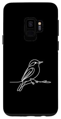 Custodia per Galaxy S9 Line Art - Pigliamosche dai lati olivicologo e uccello