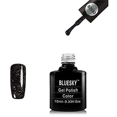 Bluesky Smalto Per Unghie Gel, Starry Saphire, 80636, Viola, Luccichio (Per Lampade Uv E Led) - 10 Ml