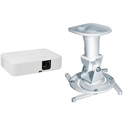 Epson CO-FH02 Videoproiettore Full HD 1080p 1920 x 1080, 16:9, Smart Android TV, 3000 Lumen & My Wall H16-1WL - Supporto da soffitto per proiettore, portata massima 15 kg