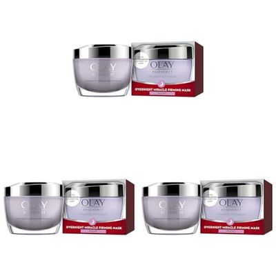 Olay Regenerist Overnight Miracle Firming Mask, 50ml (Pack of 3)