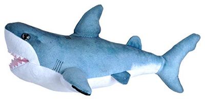 Wild Republic Great White Shark Plush, Stuffed Animal, Plush Toy, Gifts for Kids, Living Ocean, 12 Inches