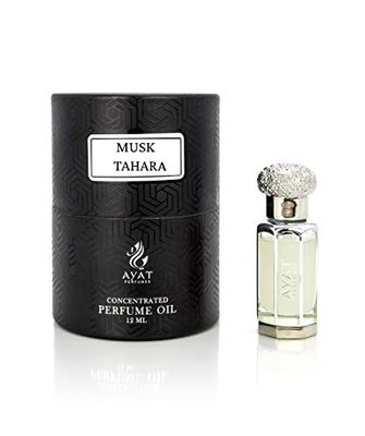 AYAT PERFUMES – Extrait de Parfum 12ml | Jolie Bouteille Emballée Dans Une Boîte Élégant | Attar Unisexe Sans Alcool | Huile Parfumée Longue Duré | Senteur Arabian Fabriqué Conçu à Dubaï (Musk Tahara)