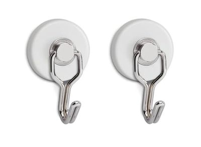 MAUL Gancho magnético de carrusel a 35mm-Adhesivo, Rance 2 kg-Paquete de 2 Colores Blanco