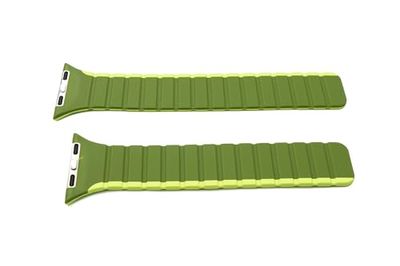 System-S Bracelet 38 40 41 mm en silicone flexible magnétique pour Apple Watch Smartwatch Vert clair, Vert/vert clair, Eine Grösse