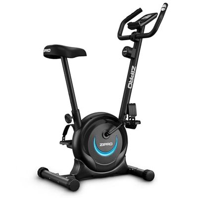 ZIPRO One S Bicicleta estática - Resistencia magnética, Operación silenciosa, Comodidad ajustable, Pantalla LCD, Medición del pulso, Calorías, Diseño compacto, Soporte para smartphone, Max 110 kg