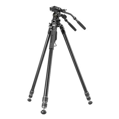 Vanguard Alta Pro 3VRL 303AV18 - Treppiede video in alluminio (86-180cm), sistema di livellamento con inclinazione di -15°/+15°, semisfera rimovibile,