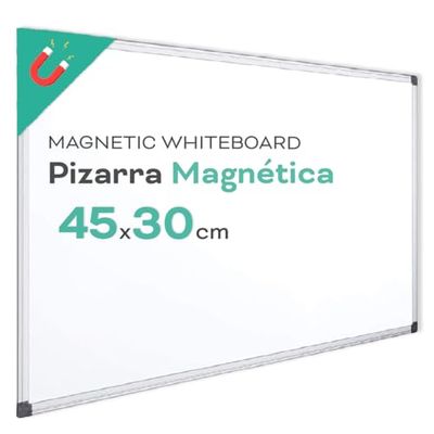 Lavagna magnetica bianca, cornice in alluminio, superficie liscia facile da cancellare, lavagna per prendere appunti, disegnare, insegnare o organizzare, strumento per ufficio e scuola - Ofituria (45
