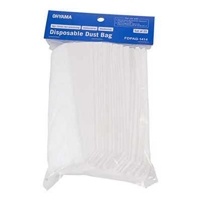 Iris Ohyama, Pak van 25 stofzuigerzakken, 0,3 l, antibacterieel, geurverdrijvend, Ag+ verwerking, Voor IC-SLDCP5, IC-SB1, KIC-SLDC4 - Dust Bag for Vacuum Cleaner IC-SB - Wit