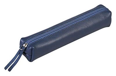 Clairefontaine 410153C Etui Slim, van lamsleer, 19,5 x 2,5 x 4 cm, 1 stuk, donkerblauw