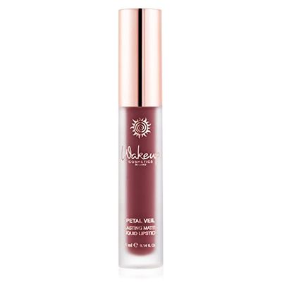 Wakeup Cosmetics - Petal Veil Liquid Lipstick, Rossetto opaco a lunga tenuta, effetto no-transfer, Colore Berry Red