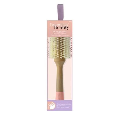 Demeliss Beauty - Spazzola per capelli, spazzola per capelli, spazzola in legno, diametro 32 mm, tutti i tipi di capelli, punte a doppia altezza in nylon