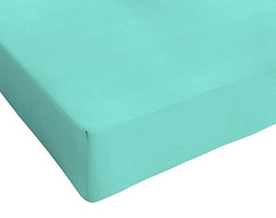 Italian Bed Linen Max Color Lenzuolo sotto Matrimoniale Maxi, 100% Cotone, Verde Acqua, King Size