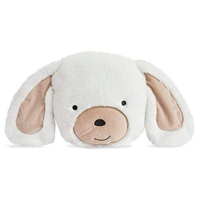 Doudou et Compagnie - Coussin Enfant Chien - 27 cm - Blanc/Beige - Coussin Aussi Doux - DC3249