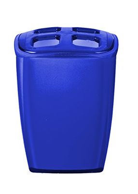 Grund NEON tandenborstelbeker 7x6,5x10 cm blauw accessoires, acryl, 7,6 x 5 x 10 cm