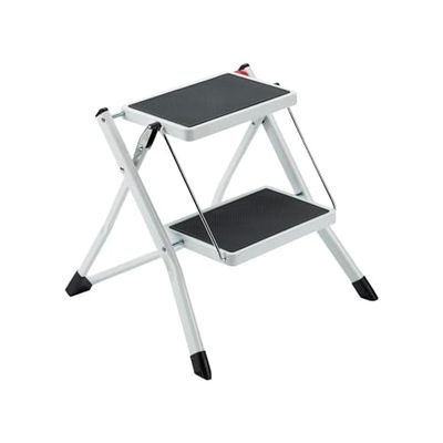 Tabouret à 2 marches | Tabouret Pliant | Tabouret pour Usage intérieur et extérieur | Tabouret Salvaspazio | Tabouret en Aluminium ‎50 x 49 x 44 cm