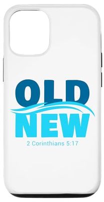 Custodia per iPhone 14 Vecchio contro nuovo: Christian Faith Battesimo Versetto 2 Corinzi 5:17