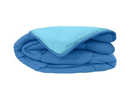 Tvåfärgat polyestertäcke Gitane/Azur 240 x 260 cm - POYET MOTTE - CALGARY-serien