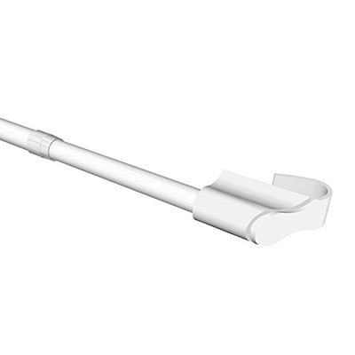 Flair Deco Barras de sujeción con Aspecto Horquillas 9 mm de diámetro, Extensible 85 – 135 cm (4 Unidades), Metal, Color Blanco, 87 x 1.5 x 4.5 cm, 4 Unidades de Medida