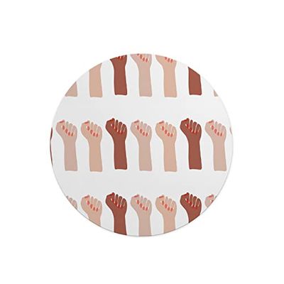 Questo Casa, Ronde digitaal bedrukte muismat, antislip onderkant, voor kantoor en thuis, diameter: 22 cm