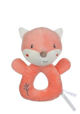 GIPSY TOYS – PELUCHE - HOCHET RENARD – GAMME « BAMBOO » - 14 CM S/CARTE – ORANGE ET BLANC – 1ER AGE