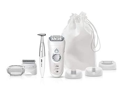 Braun Silk-Epil 7 7-561 Wet and Dry Cordless Epilator/Epilation + 8 Extras (2 Pin UK Bathroom Plug)
