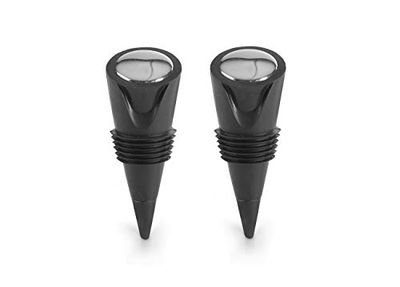 Ibili 695028 Set 2 Tapones CONICOS para Vino, Stainless Steel, Multicolor