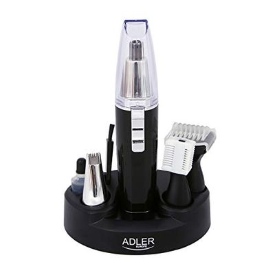 Adler AD 2907 Cortapelos Profesional para Nariz y Orejas, Kit Completo