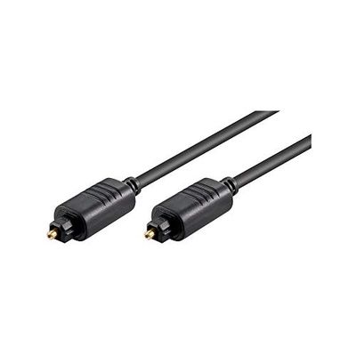 Goobay 50565 Cavo a Fibra Ottica, Nero, 5mm Diametro, 2m Lunghezza del Cavo