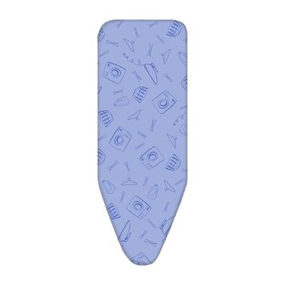 Housse pour plancha 130 x 48 cm, matériau métallique, pictogrammes Bleus, idéal pour protéger et Prolonger la durée de Vie du Fer.