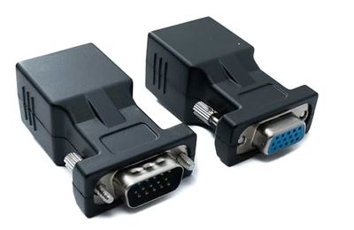 System-S Ethernet VGA Over IP convertitore VGA maschio e femmina a LAN RJ45 femmina 20 m di portata
