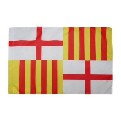 AZ FLAG Bandera de la Ciudad DE Barcelona 150x90cm para Palo - Bandera BARCELONESA 90 x 150 cm