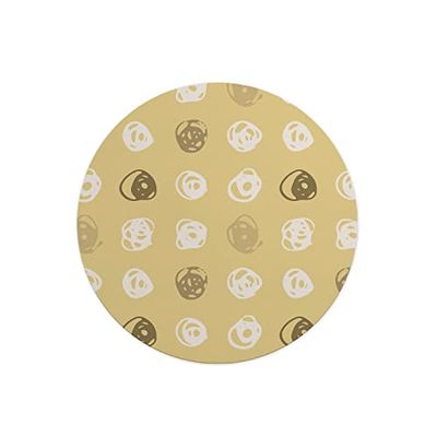 Questo Casa, Round Digital Printed Mouse Pad, Non-Slip Base, for Office and Home, Diameter:22cm