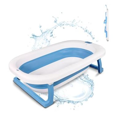 Mobiclinic® kids, Składana wanienka dla niemowląt, Bubba, Antypoślizgowe wnętrze, Łatwa do przenoszenia, Uchwyt zawieszania, Zawiera rurkę odpływową, Nóżki, Bezpieczna