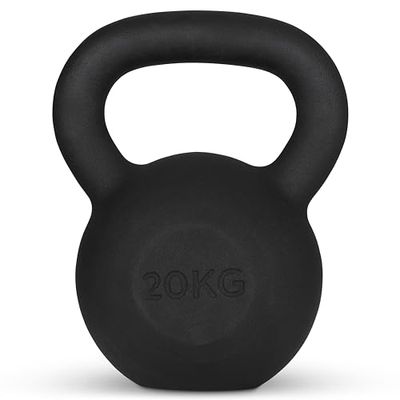 Athlyt Gietijzeren Kettlebell, 20kg, Zwart
