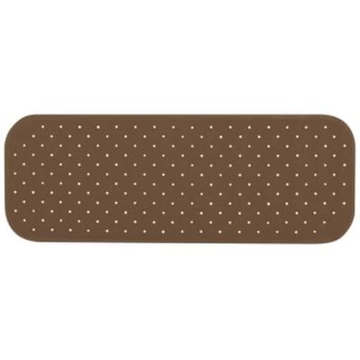 MSV Premium Shower Mat Bath Mat Bathtub Mat Antibacterial Non-Slip with Suction Cups – Brown – Smells of Roses – Approx. 36 x 97 cm – Washable at 60 °C
