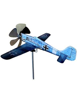 Aereo girandola segnavento, modello Focke Wulf 190, in Acciaio Inox su cuscinetti a sfera, Prodotto in Italia